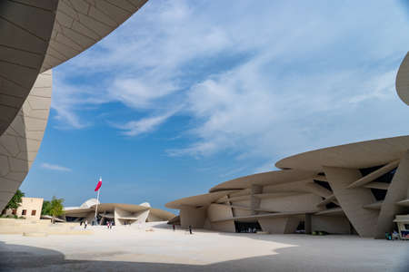 Doha, Qatar - January 02, 2020: View at Qatar National Museum