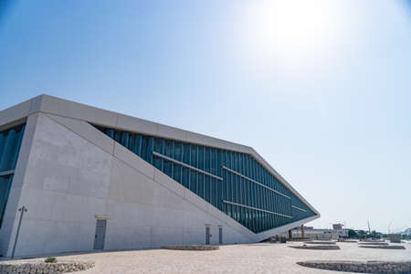 Doha, Qatar, January 03 2020 - View of Qatar Main Liberary in Doha Qatar