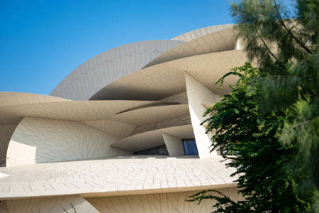Doha, Qatar - January 02, 2020: View at Qatar National Museum