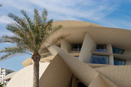 Doha, Qatar - January 02, 2020: View at Qatar National Museum