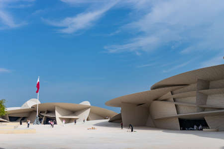 Doha, Qatar - January 02, 2020: View at Qatar National Museum