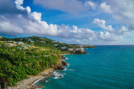 Saint Thomas, US Virgin Islands coastline of Saint Thomasの写真素材
