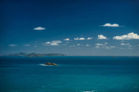 small stony islands in the azure seaの写真素材