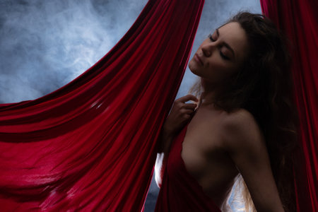 Concept of desire, attraction and pure womans sexualityの写真素材