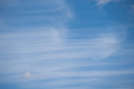 Panoramic fluffy cloud in the blue sky with copyspaceの写真素材