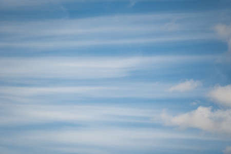 Panoramic fluffy cloud in the blue sky with copyspaceの写真素材