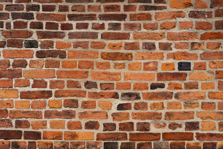 Empty old red brick wall background from Swedenの写真素材