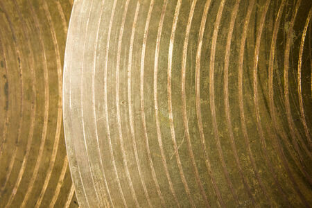 Brass cymbal texture for backgroundの写真素材
