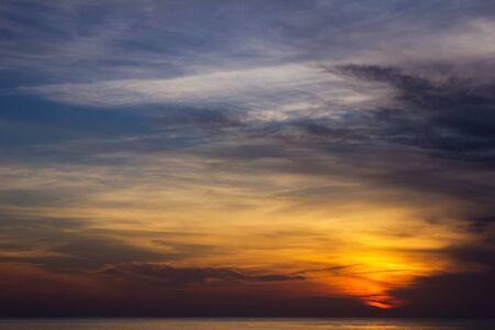 Beautiful sunrise sky with sea.の写真素材