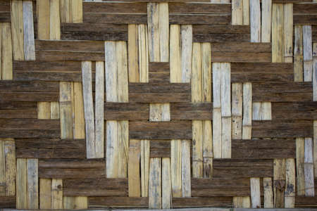 Wicker wood pattern backgroundの写真素材