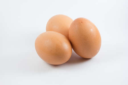 eggs isolated on white background close upの写真素材