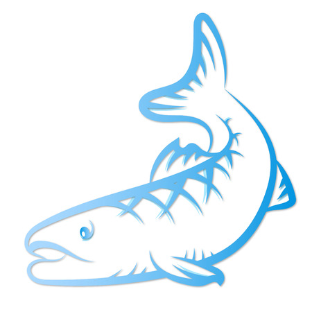 Silhouette fish for vectorのイラスト素材