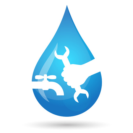 Symbol for repair of plumbing and sanitary equipmentのイラスト素材