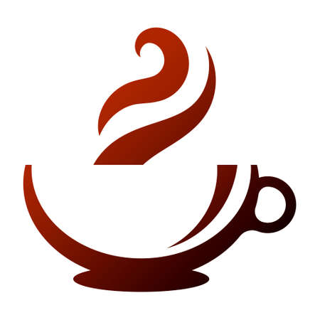 Cup of coffee and steam above itのイラスト素材