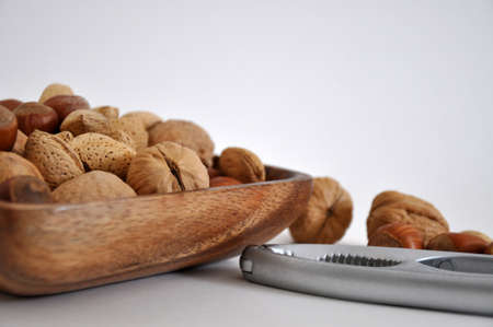 Mixed nuts with shellsの写真素材