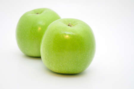 Two Green Applesの写真素材