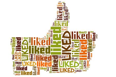 liked info-text graphics and arrangement concept (word cloud) 