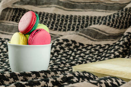 Macaron many colors in the morning