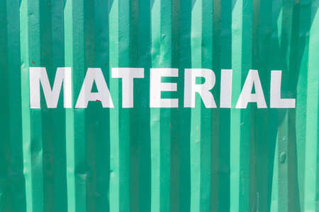Green container  write the word the material.の写真素材