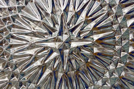 Glass texture with a pattern of transparent glasswareの写真素材