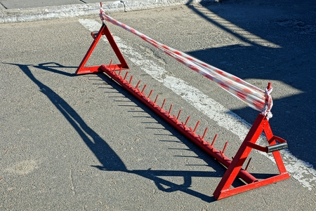 Fence with spikesの写真素材