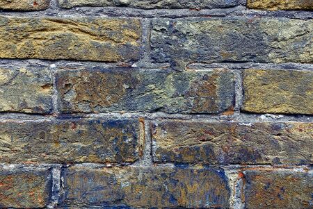 Texture of gray brick wall houseの写真素材