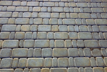 Gray paving slabs on the roadの写真素材