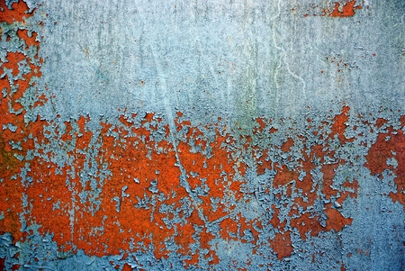 Texture of a fragment of dirty gray rusty iron wallの写真素材