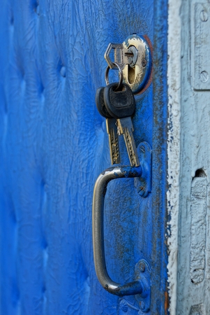key in the keyholeの写真素材