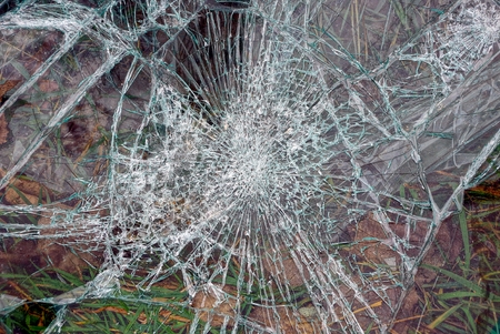 glass texture with cracks on broken glass