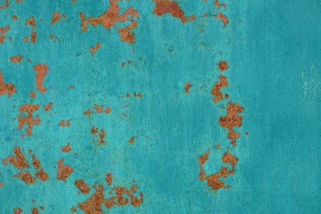 part of the old wall of green with rust