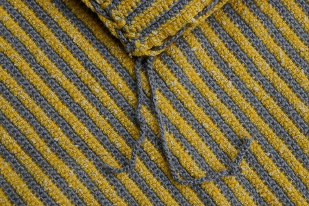 striped with lace texture of a piece of woolen fabric