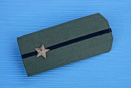 old green shoulder strapの写真素材