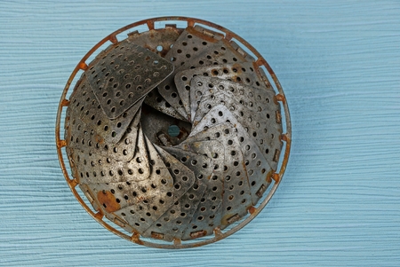 old round iron wareの写真素材