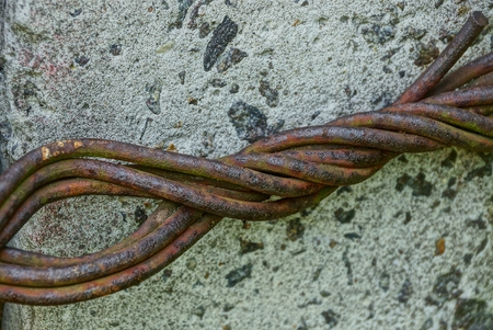 thick rusty wireの写真素材