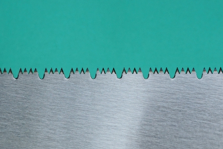 steel teeth on a gray backgroundの写真素材