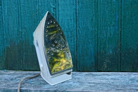 white wooden ironの写真素材