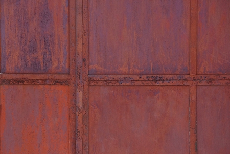red metal wall