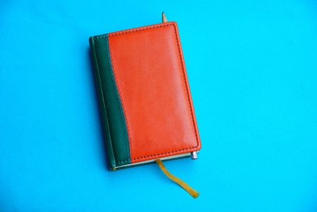 leather color indoor notepadの写真素材