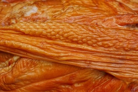 brown natural texture from a large piece of smoked chicken meat