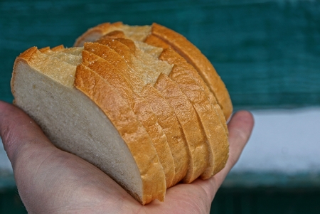 rifled loaf on white background