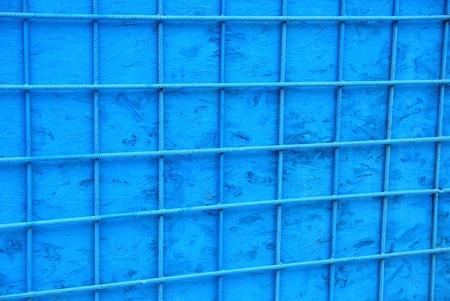 blue texture of iron and wooden boardの写真素材