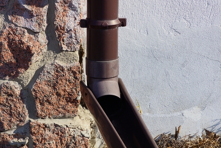 brown plastic drainage pipe