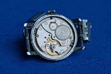 clock on blue