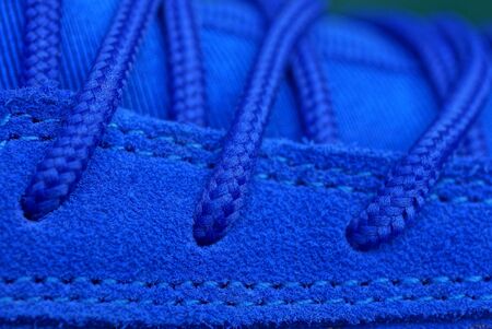 lace texture on leather and sneaker fabricの写真素材