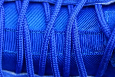 blue lace texture on leather and sneaker fabric