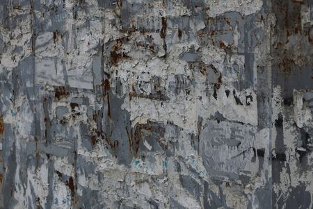 metal background of white gray shabby old wall