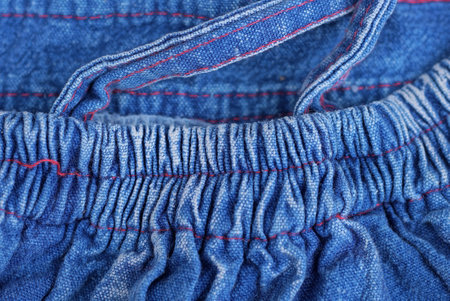 blue gray fabric texture from a piece of crumpled cotton matter on clothes