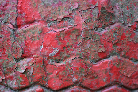 red plastic texture from an old dirty car tire with cracks
