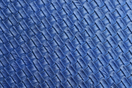 blue texture of leather wicker cover with pattern